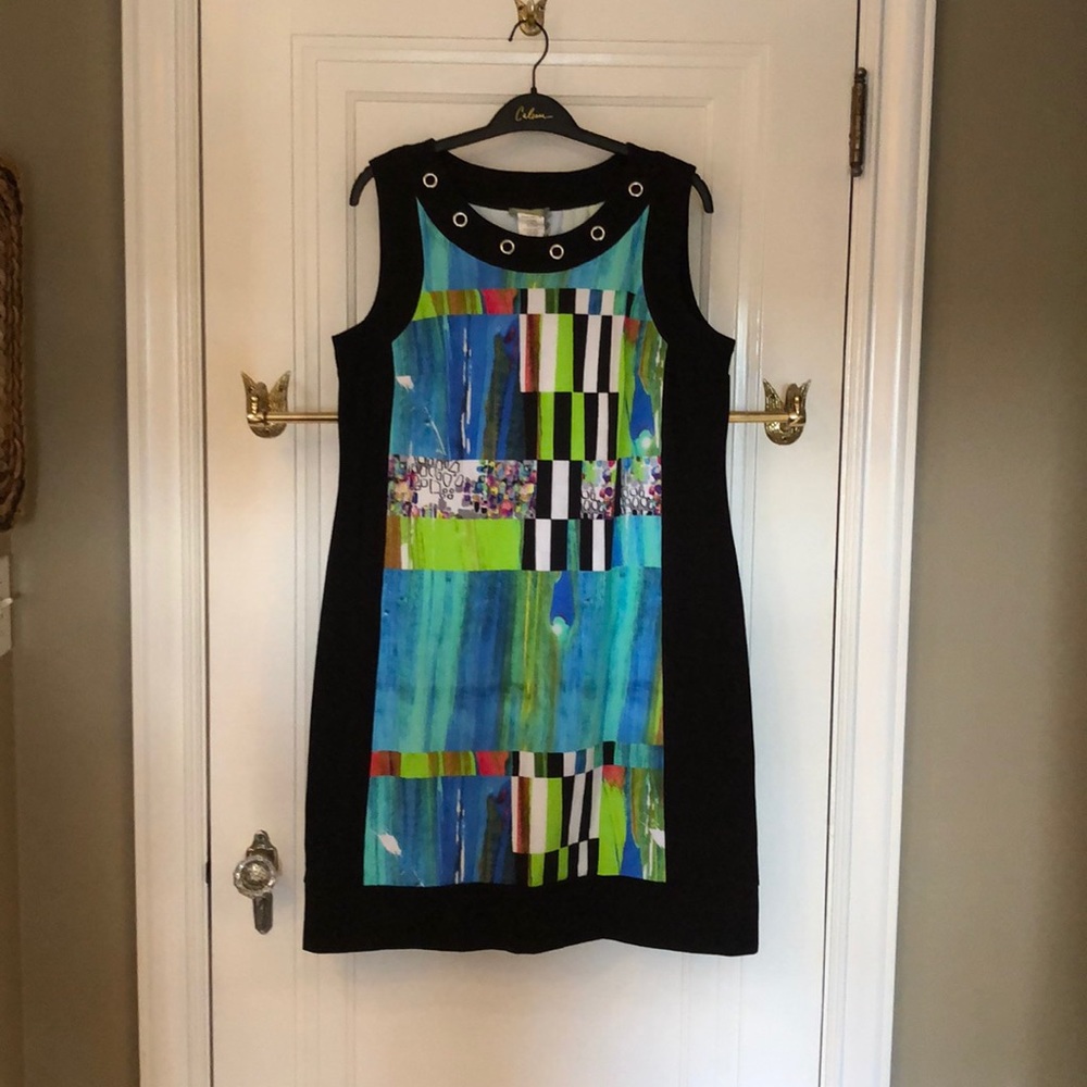 Art print sleeveless dress